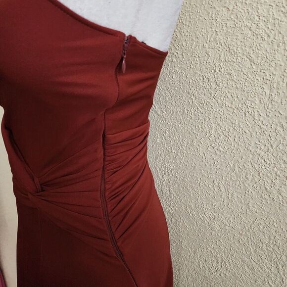 Tanya Taylor Off Shoulder “Wilona” Midi Dress Size 0 $595 Rust Brown valentines - Picture 6 of 12